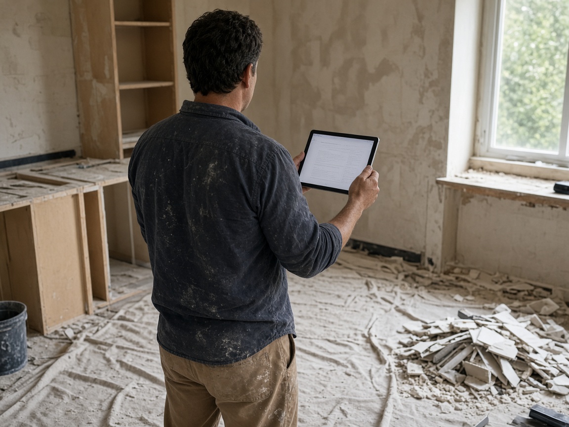 A tablet with the paper on a job that is still open.